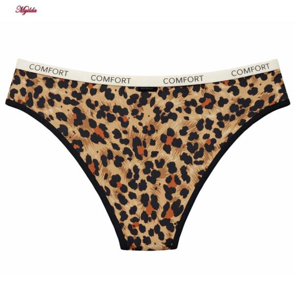 ست شورت و سوتین زنانه ماییلدا مدل لیزری هارنس دار بدون فنر نیم جک پلنگی کد 5669