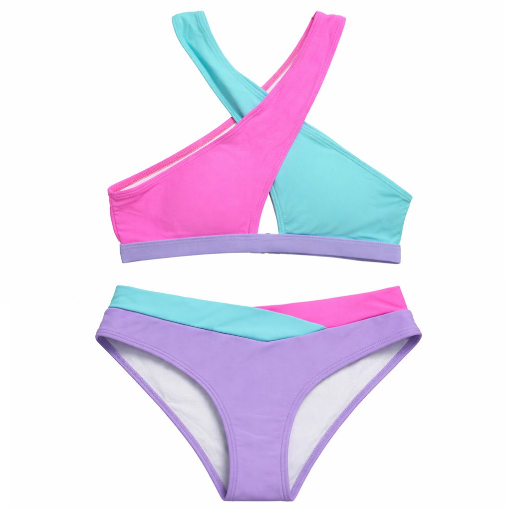 مایو 2 تکه زنانه شین مدل ضربدری کد 5005-7 مایو 2 تکه زنانه شین مدل ضربدری کد 5005-7