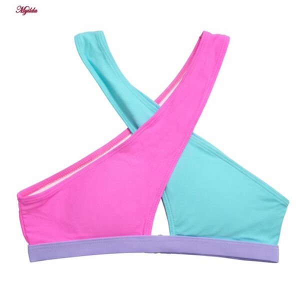 مایو 2 تکه زنانه شین مدل ضربدری کد 5005-7