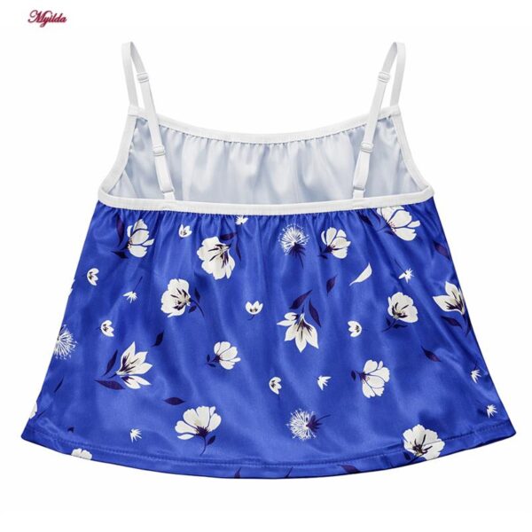 لباس خواب زنانه ماییلدا مدل ساتن ابریشم کد 5661-2040 به همراه اسکرانچی مو