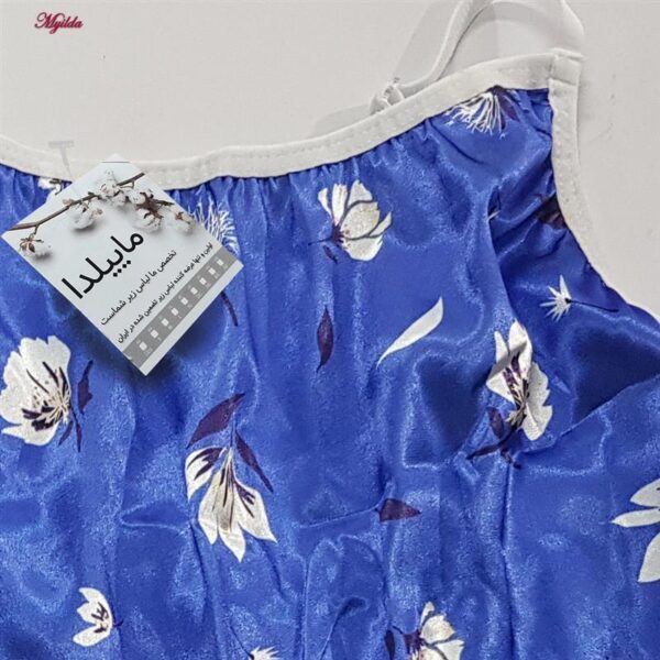 لباس خواب زنانه ماییلدا مدل ساتن ابریشم کد 5661-2040 به همراه اسکرانچی مو