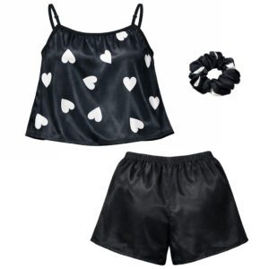 لباس خواب زنانه ماییلدا مدل ساتن ابریشم کد 5661-2031 به همراه اسکرانچی مو