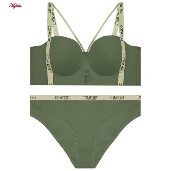 ست شورت و سوتین زنانه ماییلدا مدل لیزری هارنس دار بدون فنر نیم جک کد 5667