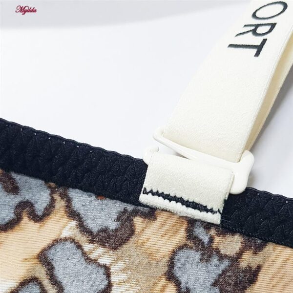 ست شورت و سوتین زنانه ماییلدا مدل لیزری هارنس دار بدون فنر نیم جک پلنگی کد 5669