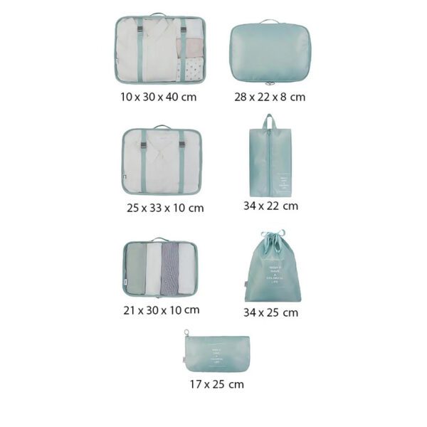 نظم دهنده ساک و چمدان تن تن مدل Colorful Life مجموعه 7 عددی - تصویر 6