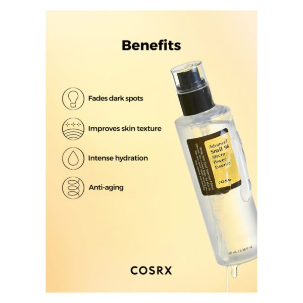 اسنس پوست کوزارکس مدل Advanced Snail 96 Mucin حجم 100 میلی لیتر - تصویر 5