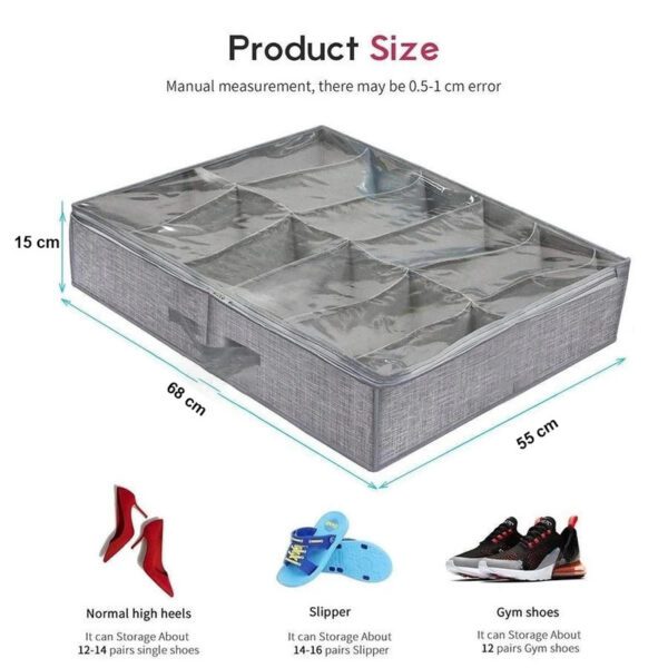 باکس نظم دهنده کفش لوتوس مدل زیر تختی بسته 3 عددی - تصویر 3