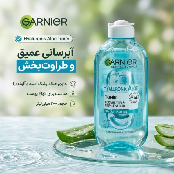 تونر گارنیه مدل Hyaluronik Aloe حجم 200 میلی لیتر - تصویر 2