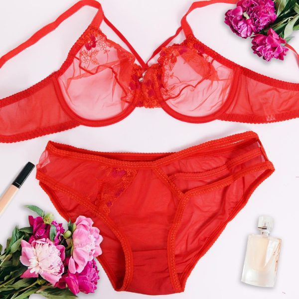 ست شورت و سوتین زنانه پانیذ مدل 9019 رنگ قرمز
