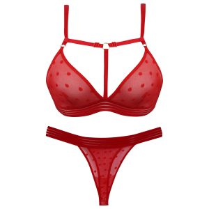 ست شورت و سوتین زنانه ماییلدا مدل 3684-409 رنگ قرمز