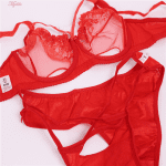 ست شورت و سوتین زنانه پانیذ مدل 9028 رنگ قرمز