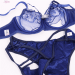 ست شورت و سوتین زنانه پانیذ مدل 9028 رنگ سرمه ای