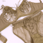 ست شورت و سوتین زنانه کارنا رز مدل گیپور کد 3374 رنگ قهوه ای روشن