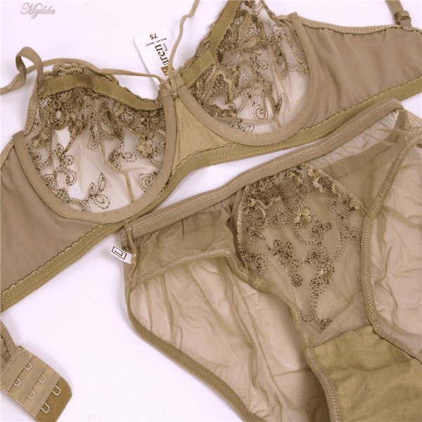 ست شورت و سوتین زنانه کارنا رز مدل گیپور کد 3374 رنگ قهوه ای روشن