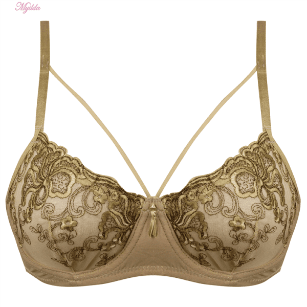 ست شورت و سوتین زنانه کارنا رز مدل گیپور کد 3374 رنگ قهوه ای روشن