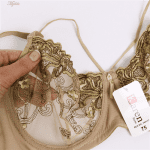 ست شورت و سوتین زنانه کارنا رز مدل گیپور کد 3374 رنگ قهوه ای روشن