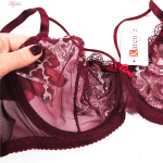 سوتین زنانه کارنا رز مدل فنردار کد 3377-14 رنگ زرشکی