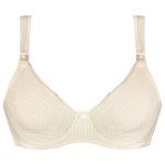 سوتین شیردهی مدل فنردار کد 3802 رنگ کرم