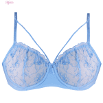 سوتین زنانه کارنا رز مدل فنردار کد 3377-7 رنگ آبی روشن