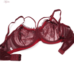 سوتین زنانه کارنا رز مدل فنردار کد 3377-14 رنگ زرشکی