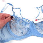 سوتین زنانه کارنا رز مدل فنردار کد 3377-7 رنگ آبی روشن