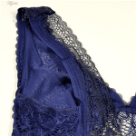 لباس خواب زنانه مدل گیپور کد 3908 رنگ سرمه ای