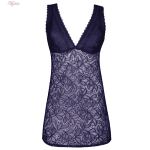 لباس خواب زنانه مدل گیپور کد 3908 رنگ سرمه ای