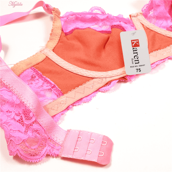 سوتین زنانه کارنا رز مدل فنردار کد 3384 رنگ صورتی