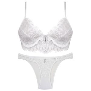 ست شورت و سوتین زنانه فیتن فرخ زادی مدل 3684-169 رنگ سفید