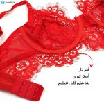 ست شورت و سوتین زنانه فیتن فرخ زادی مدل 3684-169 رنگ قرمز