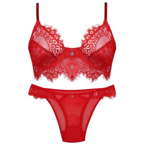 ست شورت و سوتین زنانه فیتن فرخ زادی مدل 3684-169 رنگ قرمز