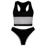 ست نیم تنه و شورت ورزشی زنانه کوزا مدل 9140-10 رنگ مشکی