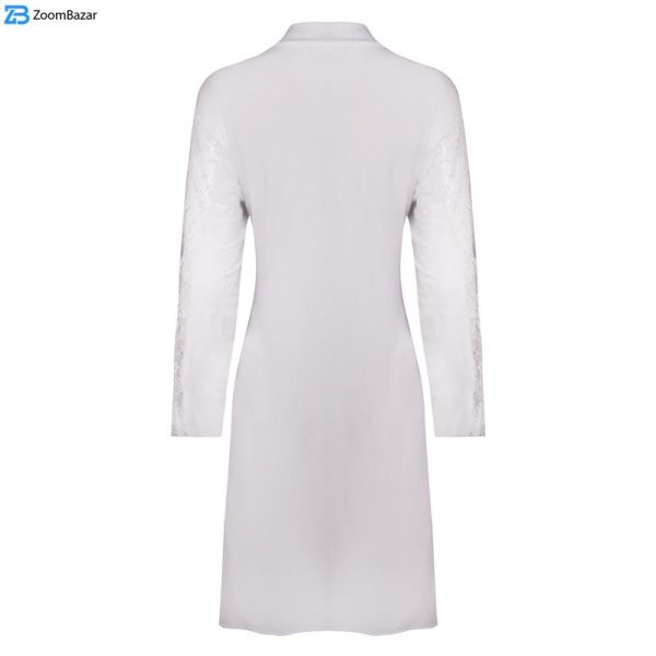 لباس خواب زنانه ماییلدا مدل گیپور کد 4001-5 رنگ سفید لباس خواب زنانه ماییلدا مدل گیپور کد 4001-5 رنگ سفید