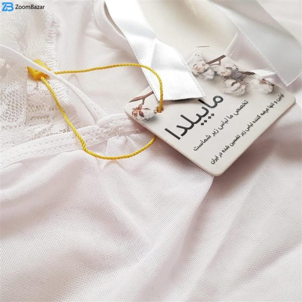 لباس خواب زنانه ماییلدا مدل گیپور کد 4001-5 رنگ سفید لباس خواب زنانه ماییلدا مدل گیپور کد 4001-5 رنگ سفید