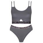 ست نیم تنه و شورت ورزشی زنانه کوزا مدل 9142-11 رنگ طوسی