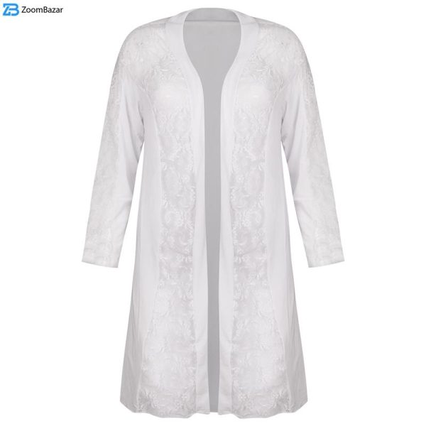 لباس خواب زنانه ماییلدا مدل گیپور کد 4001-5 رنگ سفید لباس خواب زنانه ماییلدا مدل گیپور کد 4001-5 رنگ سفید