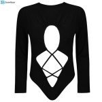 بادی آستین بلند زنانه ماییلدا مدل 4035-343 رنگ مشکی