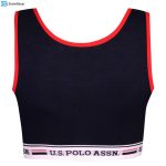 ست شورت و نیم تنه زنانه یو اس پولو مدل 4004-255 رنگ سرمه ای