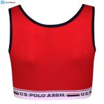 ست شورت و نیم تنه زنانه یو اس پولو مدل 4004-255 رنگ قرمز