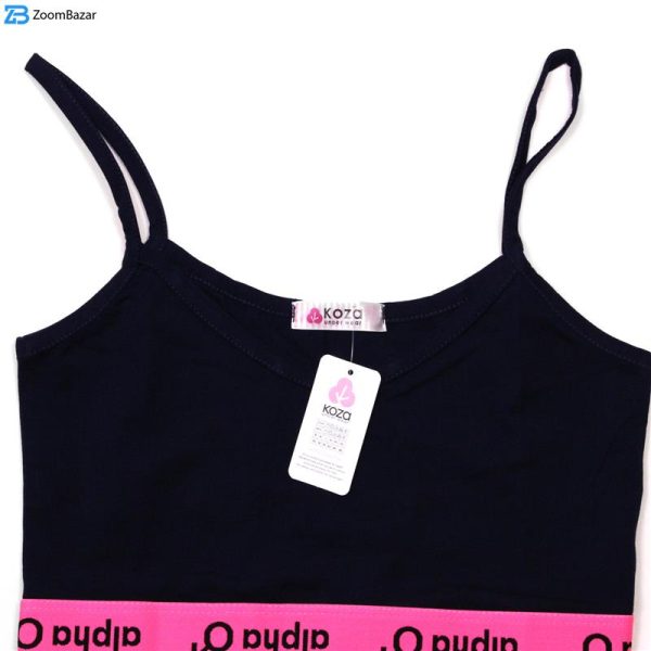 ست شورت و نیم تنه زنانه کوزا مدل my9141-2 رنگ سرمه ای