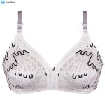 سوتین زنانه پانیذ مدل بدون فنر کد 66508-8 رنگ سفید