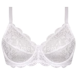 سوتین زنانه پانیذ مدل فنردار کد 66337 رنگ سفید