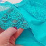 ست شورت و سوتین زنانه پانیذ مدل 9013 رنگ آبی فیروزه ای