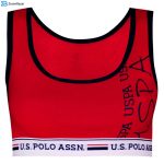 ست شورت و نیم تنه زنانه یو اس پولو مدل 4004-255 رنگ قرمز