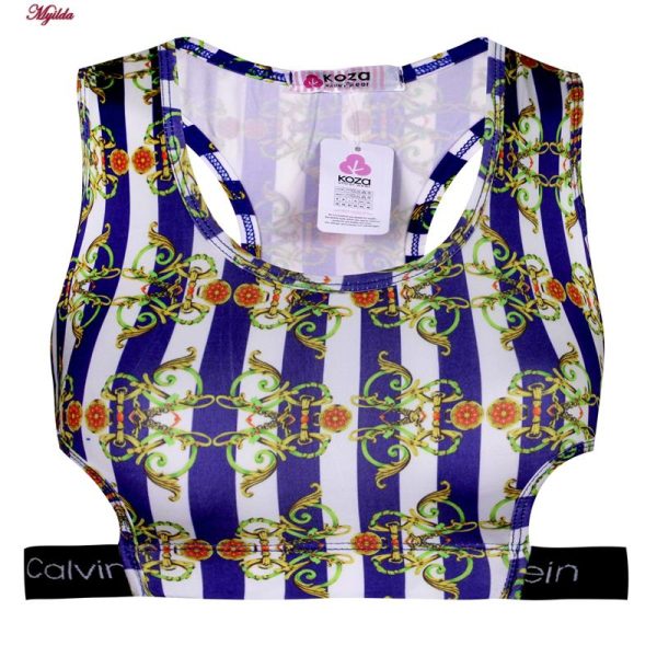 ست نیم تنه و شورت ورزشی زنانه کوزا مدل 9156-4 رنگ سرمه ای