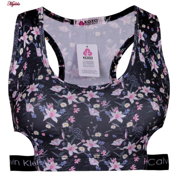 ست نیم تنه و شورت ورزشی زنانه کوزا مدل 9156-6 رنگ مشکی