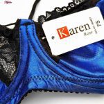 ست شورت و سوتین زنانه کارنا رز مدل فنردار کد 3391 رنگ آبی کاربنی