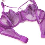 سوتین زنانه کارنا رز مدل گیپور کد 3388-3 رنگ بنفش