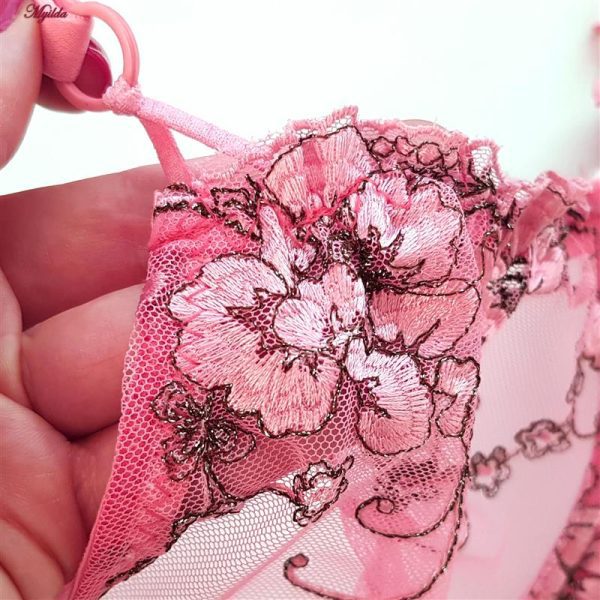 ست شورت و سوتین زنانه کارنا رز مدل گل بهاری کد 3389-10 رنگ صورتی تیره