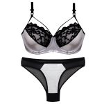 ست شورت و سوتین زنانه کارنا رز مدل فنردار کد 3391 رنگ نقره ای